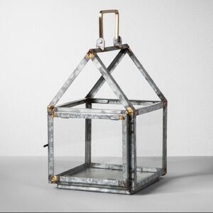 Hearth And Hand Decorative Metal and Glass Lantern